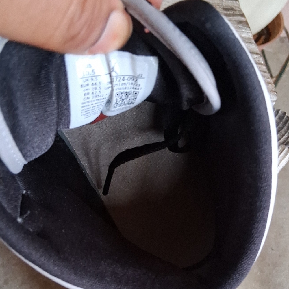Jordan 1 Mid Smoke Grey Men's Black, Gray, and White Sneakers - Picture 12 of 15